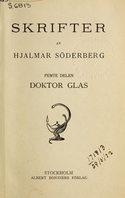 Cover of: Skrifter by Hjalmar Söderberg