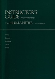 Cover of: The Humanities: Cultural Roots and Continuities/Instructors Guide