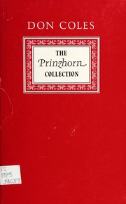 Cover of: The Prinzhorn collection by Don Coles