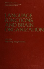 Cover of: Language functions and brain organization