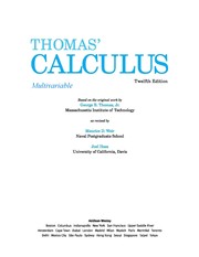 Cover of: Thomas' calculus: Multivariable