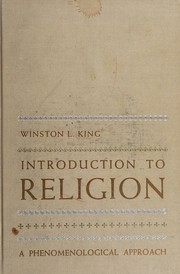 Cover of: Introduction to religion: a phenomenological approach