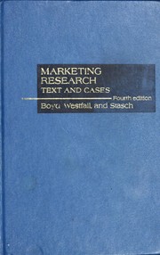 Marketing research by Harper W. Boyd