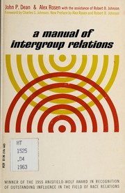 A manual of intergroup relations by John Peebles Dean
