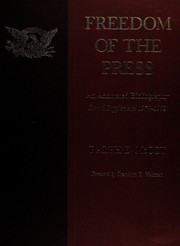 Cover of: Freedom of the press: an annotated bibliography : second supplement, 1978-1992