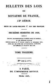 Cover of: Bulletin des lois