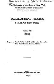 Ecclesiastical Records, State of New York by Edward Tanjore Corwin