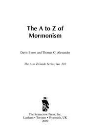Cover of: The A to Z of Mormonism
