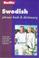 Cover of: Berlitz Swedish Phrase Book & Dictionary (Berlitz Phrase Books)