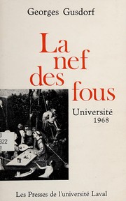 Cover of: La nef des fous: université 1968.