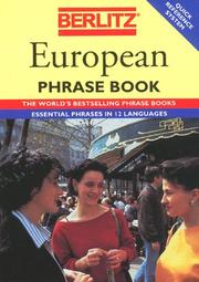 Cover of: Berlitz European Phrase Book