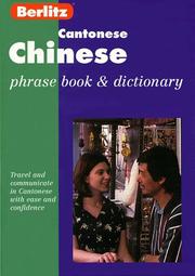 Cover of: Cantonese Chinese Phrase Book (Berlitz Phrase Book)