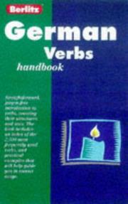 Cover of: Berlitz German Verb Handbook