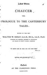 Cover of: The prologue to the Canterbury tales
