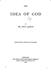 Cover of: The Idea of God by Paul Carus