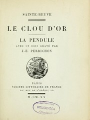 Cover of: Le clou d'or: La Pendule
