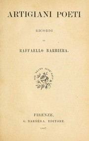 Cover of: Artigiani poeti: ricordi.