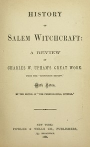 Cover of: The Salem witchcraft: The planchette mystery ; and Modern spiritualism