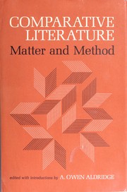 Comparative literature by Alfred Owen Aldridge