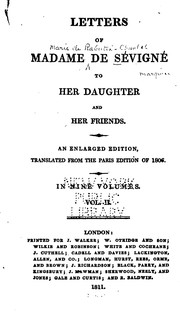 Cover of: Letters of Madame de Sévigné to her daughter and her friends