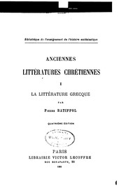 Cover of: La litt�erature grecque