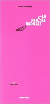 Cover of: La pensee radicale