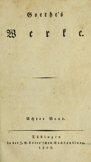 Cover of: Goethe's Werke