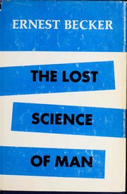 Cover of: The lost science of man.