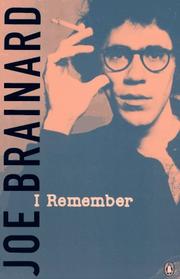 Cover of: I remember by Joe Brainard