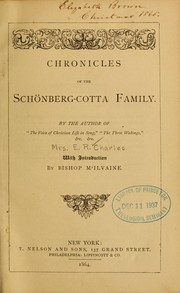 Cover of: Chronicles of the Schönberg-Cotta family