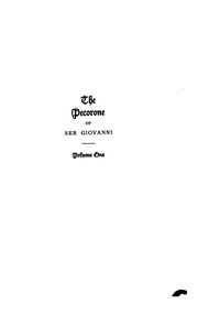 Cover of: The Pecorone of Ser Giovanni