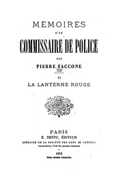 Cover of: Mémoires d'un commissaire de police by Pierre Zaccone