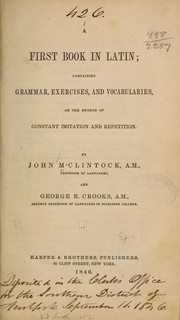 Cover of: A first book in Latin
