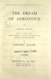 Cover of: The dream of Gerontius by Edward Elgar