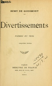 Cover of: Divertissements: poèmes en vers.