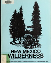 Cover of: New Mexico wilderness: supplemental draft environmental assessment