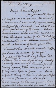 [Letter] to Miss Whitelegge by Maria Weston Chapman