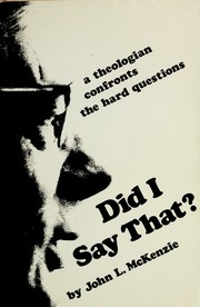 Cover of: Did I Say That?