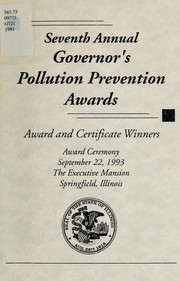 Cover of: Seventh Annual Governor's Pollution Prevention Awards: award and certificate winners