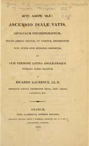 Cover of: Ascensio Isaiae vatis