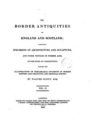 Cover of: The Border Antiquities of England and Scotland;: Comprising Specimens of ...