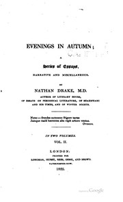 Cover of: Evenings in autumn: a series of essays, narrative and miscellaneous.