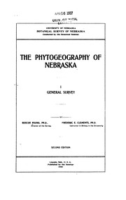 Cover of: Phytogeography of Nebraska.: I. General survey