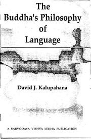 Cover of: The Buddha's philosophy of language