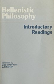 Hellenistic philosophy by Brad Inwood, Lloyd P. Gerson