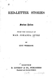 Cover of: Red-Letter Stories: Swiss Tales