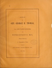Cover of: Sketch of Gen. George H. Thomas