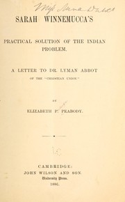 Cover of: Sarah Winnemucca's practical solution of the Indian problem