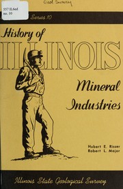 Cover of: History of Illinois mineral industries