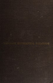 Cover of: Ordinary differential equations. by Walter Leighton